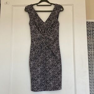 Express fitted professional dress, 2, black and white